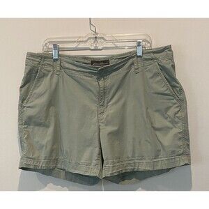 Eddie Bauer Ladies  Shorts Size 18 Green Chinos